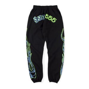Black Sp5der Sweatpants